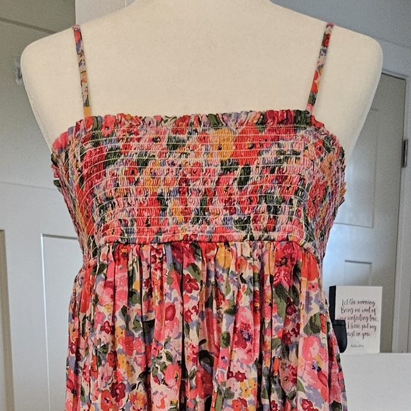 Worn Once - NATURAL LIFE - Pink/Blue Floral Layered Long Dress/Skirt - Size L - Picture 6 of 6